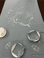 Cuble Of Bird Luxury Embroidered Table Linen Collection – 100% Egyptian Cotton & Linen