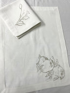Cuble Of Bird Luxury Embroidered Table Linen Collection – 100% Egyptian Cotton & Linen