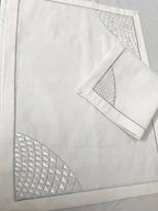 Plate Model Luxury Embroidered Table Linen Collection – 100% Egyptian Cotton & Linen