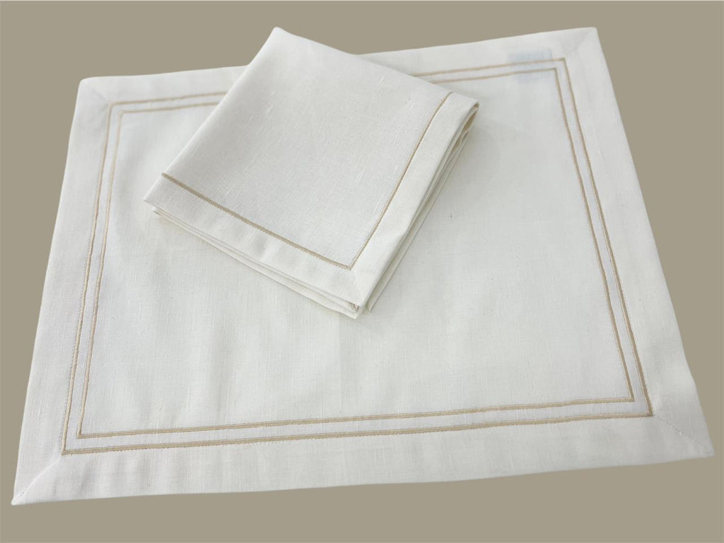 Line Luxury Embroidered Table Linen Collection – 100% Egyptian Cotton & Linen