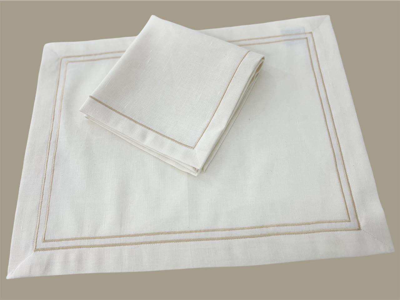 Line Luxury Embroidered Table Linen Collection – 100% Egyptian Cotton & Linen