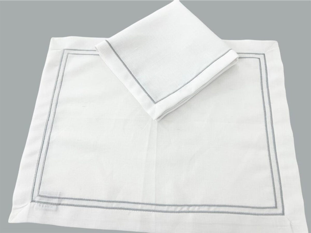 Line Luxury Embroidered Table Linen Collection – 100% Egyptian Cotton & Linen