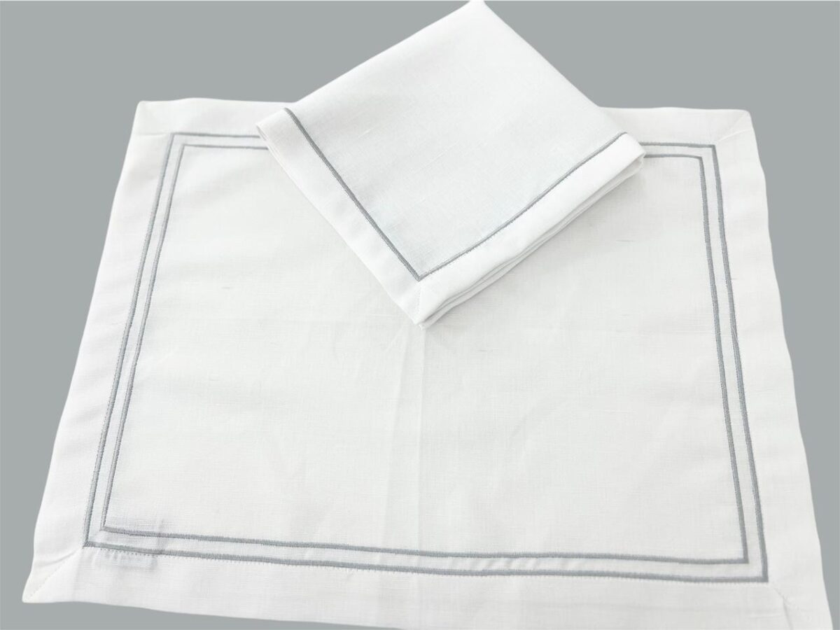 Line Luxury Embroidered Table Linen Collection – 100% Egyptian Cotton & Linen