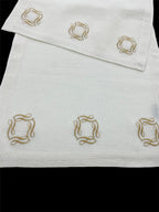 Sqouer Motif Luxury Embroidered Table Linen Collection – 100% Egyptian Cotton & Linen