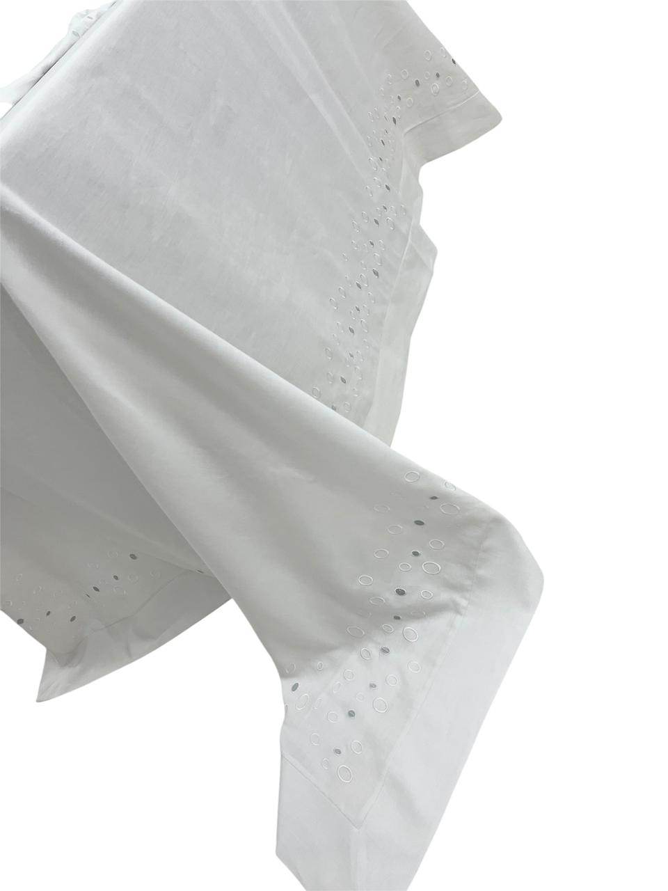 Modern Circles Luxury Embroidered Table Linen Collection – 100% Egyptian Cotton & Linen