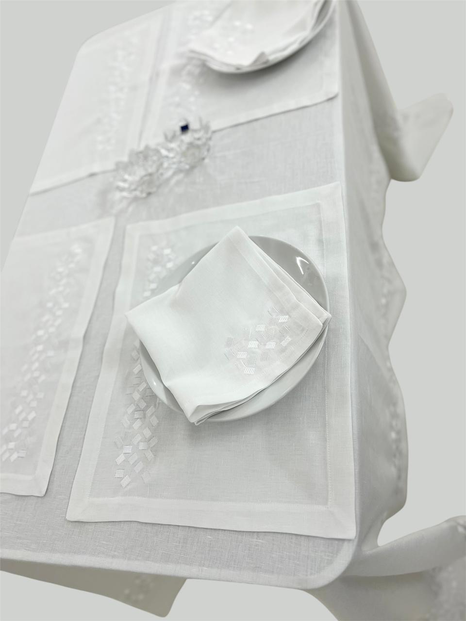 Moderna Luxury Embroidered Table Linen Collection – 100% Egyptian Cotton & Linen
