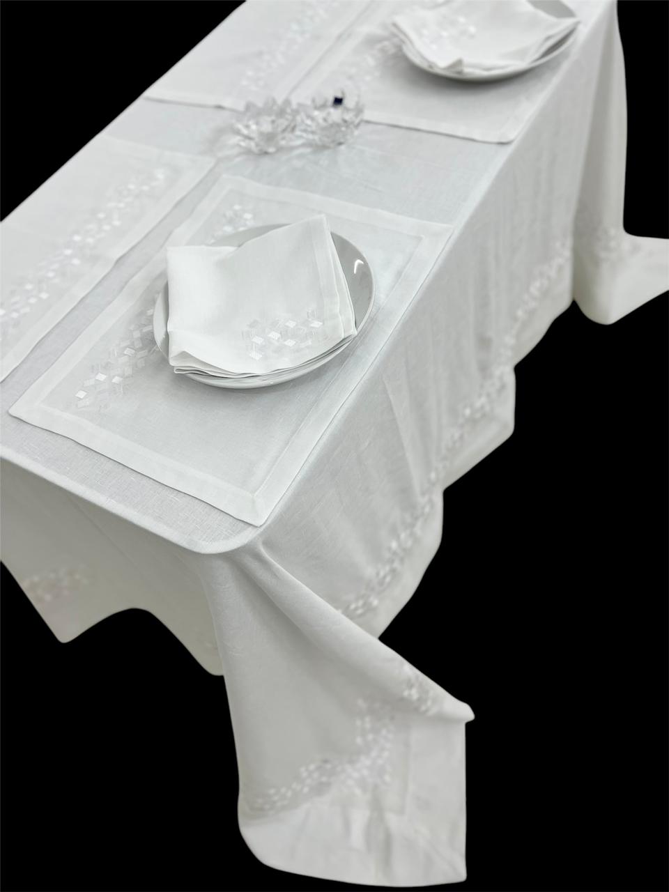 Moderna Luxury Embroidered Table Linen Collection – 100% Egyptian Cotton & Linen