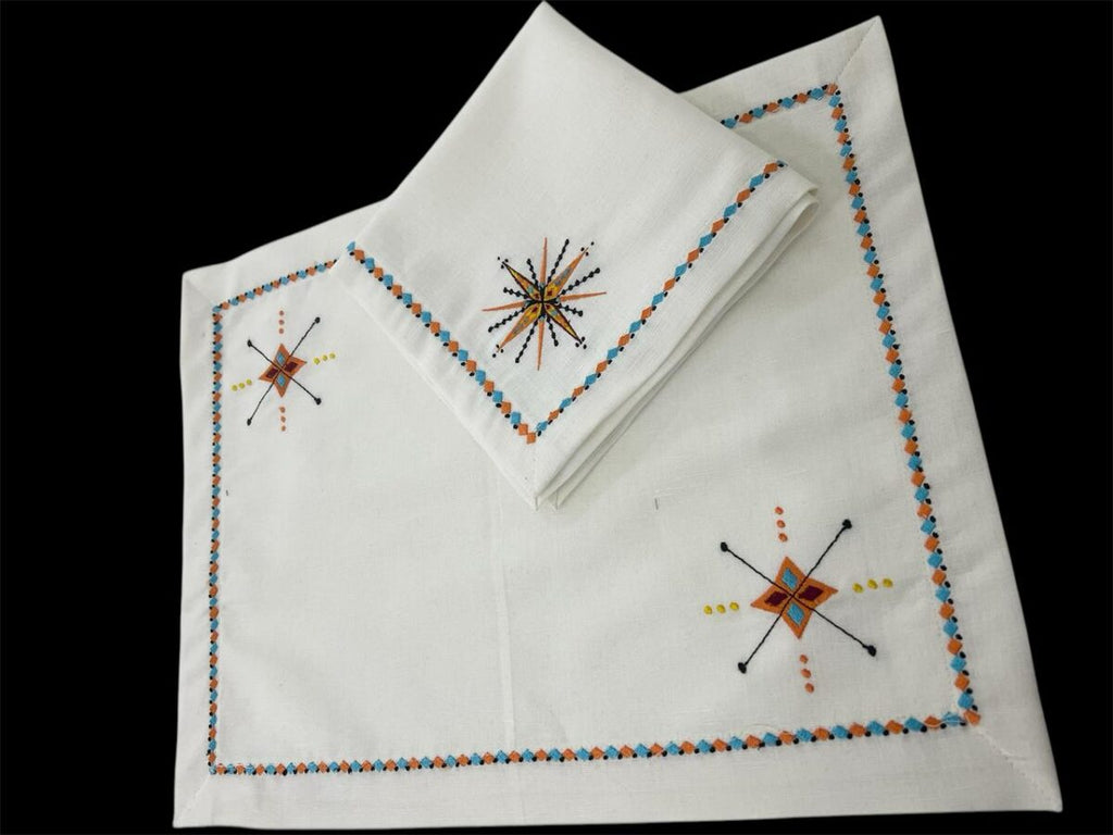 New Star Luxury Embroidered Table Linen Collection – 100% Egyptian Cotton & Linen