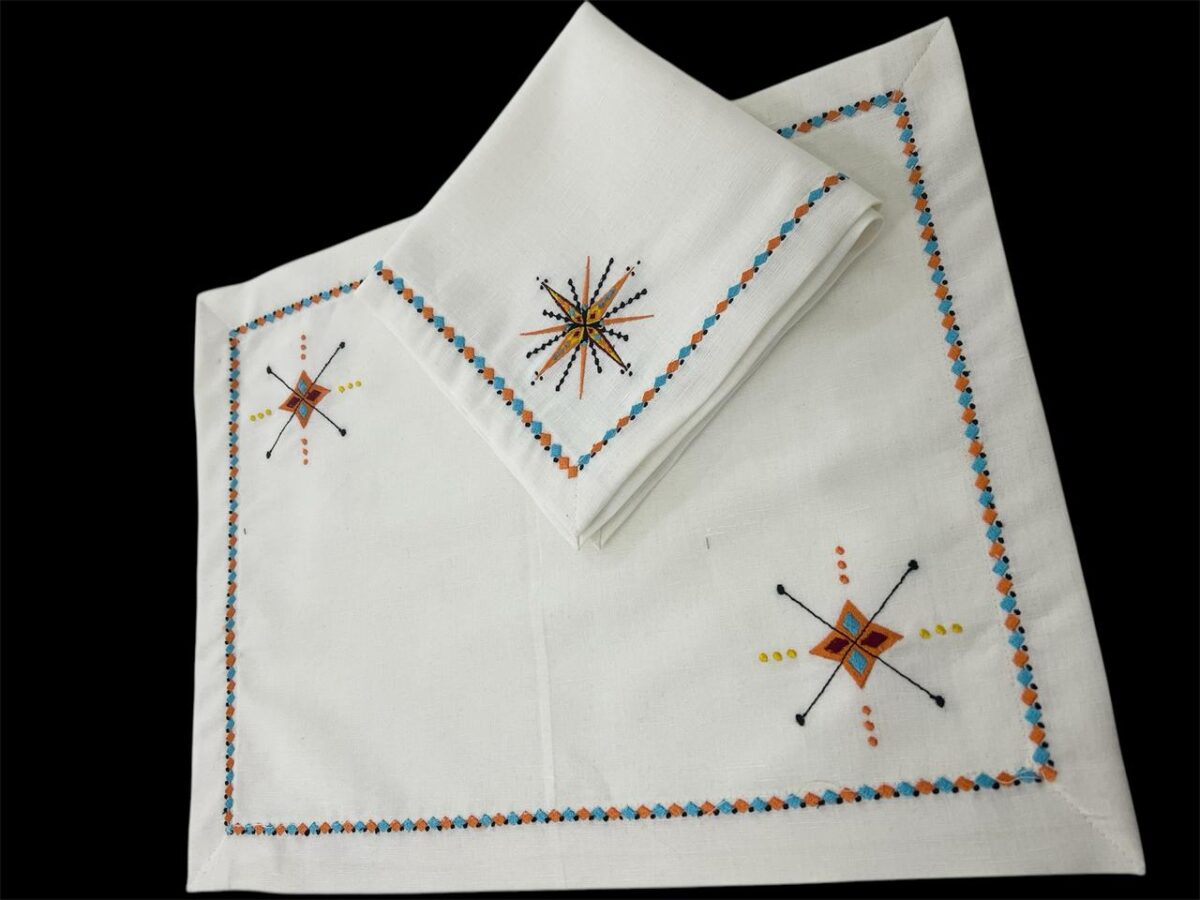 New Star Luxury Embroidered Table Linen Collection – 100% Egyptian Cotton & Linen