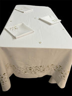 Dots Luxury Embroidered Table Linen Collection – 100% Egyptian Cotton & Linen