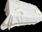 Triangles Luxury Embroidered Table Linen Collection – 100% Egyptian Cotton & Linen