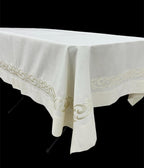 Kenr Luxury Embroidered Table Linen Collection – 100% Egyptian Cotton & Linen
