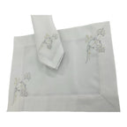 Sample Flower Luxury Embroidered Table Linen Collection – 100% Egyptian Cotton & Linen