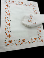 Rush Luxury Embroidered Table Linen Collection – 100% Egyptian Cotton & Linen