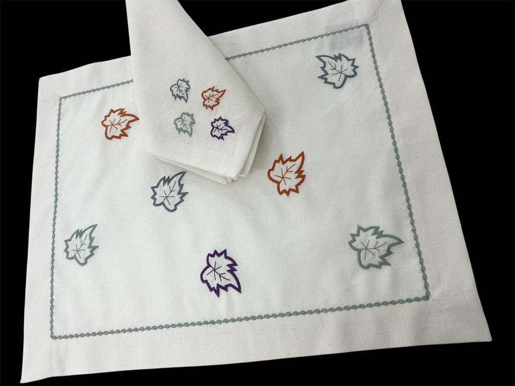Flower Luxury Embroidered Table Linen Collection – 100% Egyptian Cotton & Linen