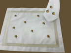 Leaf Luxury Embroidered Table Linen Collection – 100% Egyptian Cotton & Linen