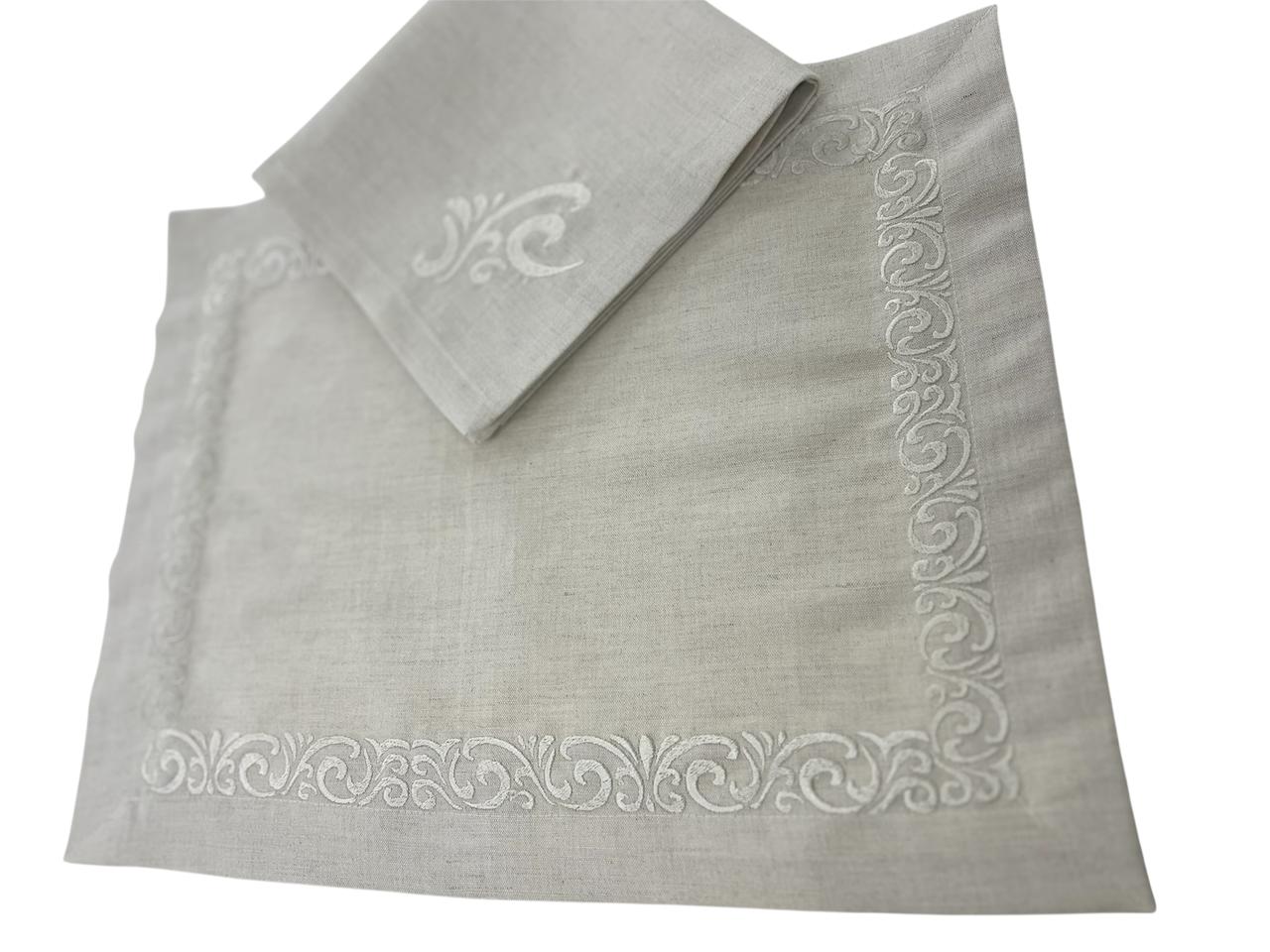 Knar Luxury Embroidered Table Linen Collection – 100% Egyptian Cotton & Linen