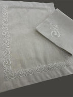 Knar Luxury Embroidered Table Linen Collection – 100% Egyptian Cotton & Linen