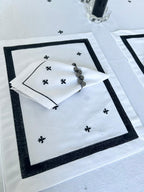 Fleur-De-Lis Luxury Embroidered Table Linen Collection – 100% Egyptian Cotton & Linen