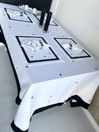 Fleur-De-Lis Luxury Embroidered Table Linen Collection – 100% Egyptian Cotton & Linen