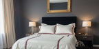 Bold Line Maron Egyptian Cotton Bed Sheet Set