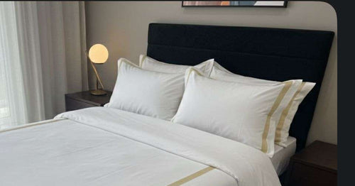 Bold Line Gold Egyptian Cotton Bed Linen Set