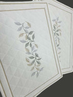 Luxury Embroidered Egyptian Cotton Towel & Bath Mat Set