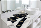 Reesh Embroidered Egyptian Cotton Towel & Bath Mat Set