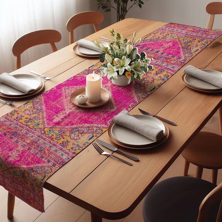 Pink Bohemian Table Runner