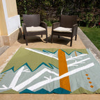 Palm Trees  Wool Kilim Rug
