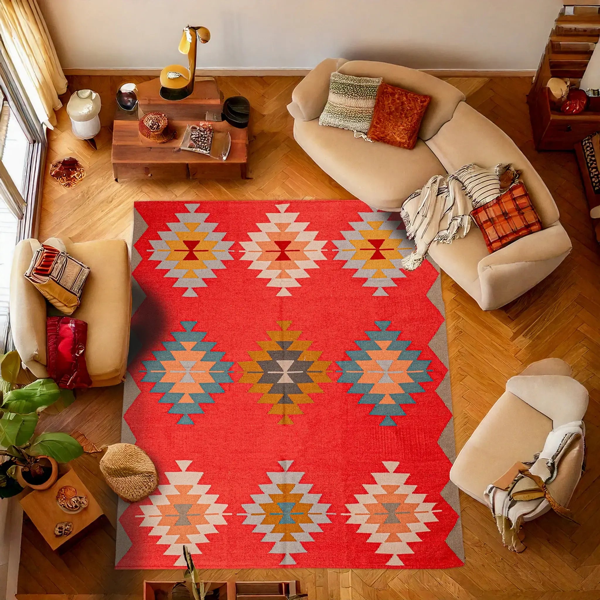 Shearline Wool Kilim Rug