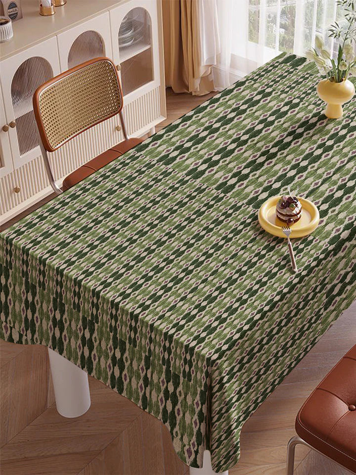 Geometric Green Pattern Tablecloth