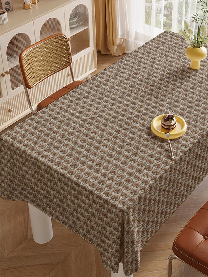 Brown Print Tablecloth