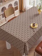 Brown Patterned Rectangle Tablecloth