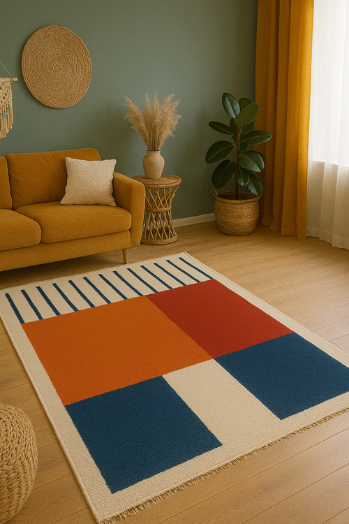 Boho Fiction Wool Kilim Rug