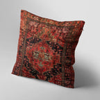 Red & Black Geometric Pattern Cushion Cover