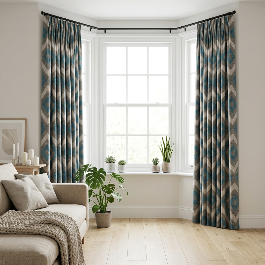 Geometric hexagon Curtains