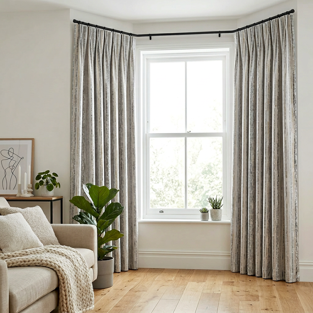 Metallic Stripe Curtains