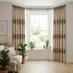 Abstract Wavy Patten Curtain Curtains