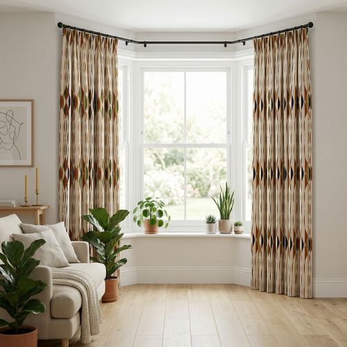 Abstract Wavy Patten Curtain Curtains