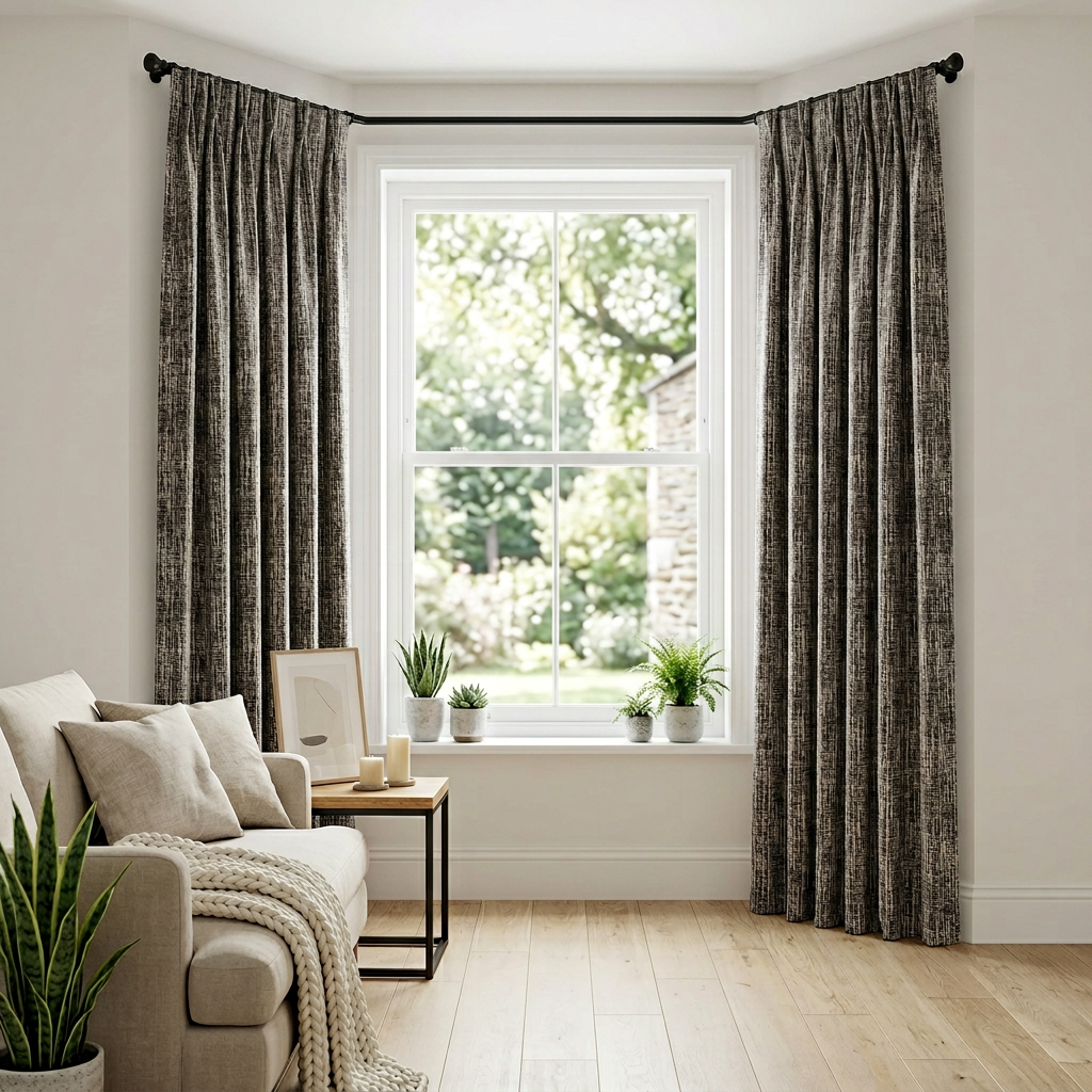 Textured Chenille Pattern Curtains
