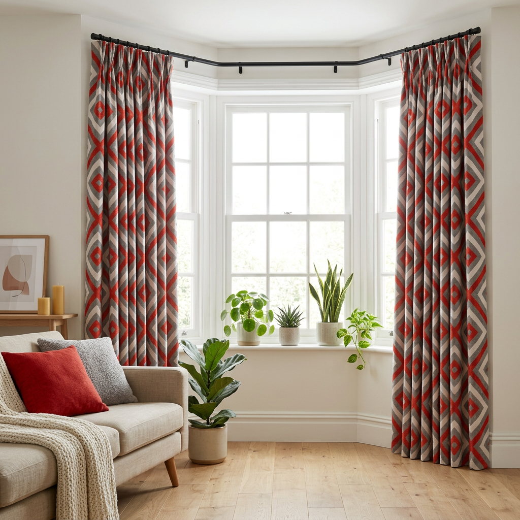 Geometric hexagon Curtains