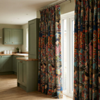 Designer Fabric With illustration People Curtains