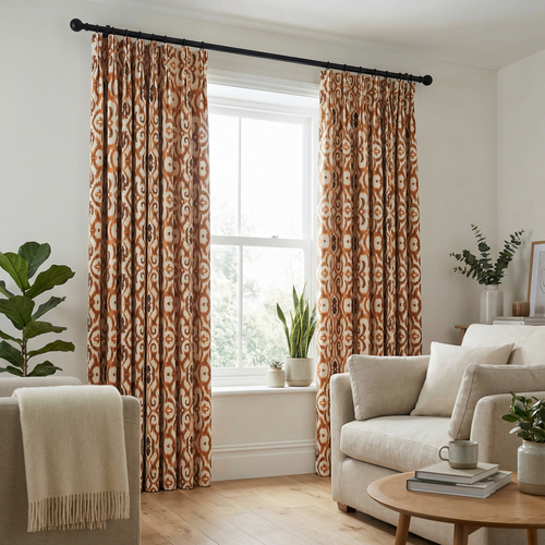 Brita Terracotta Linen Curtains