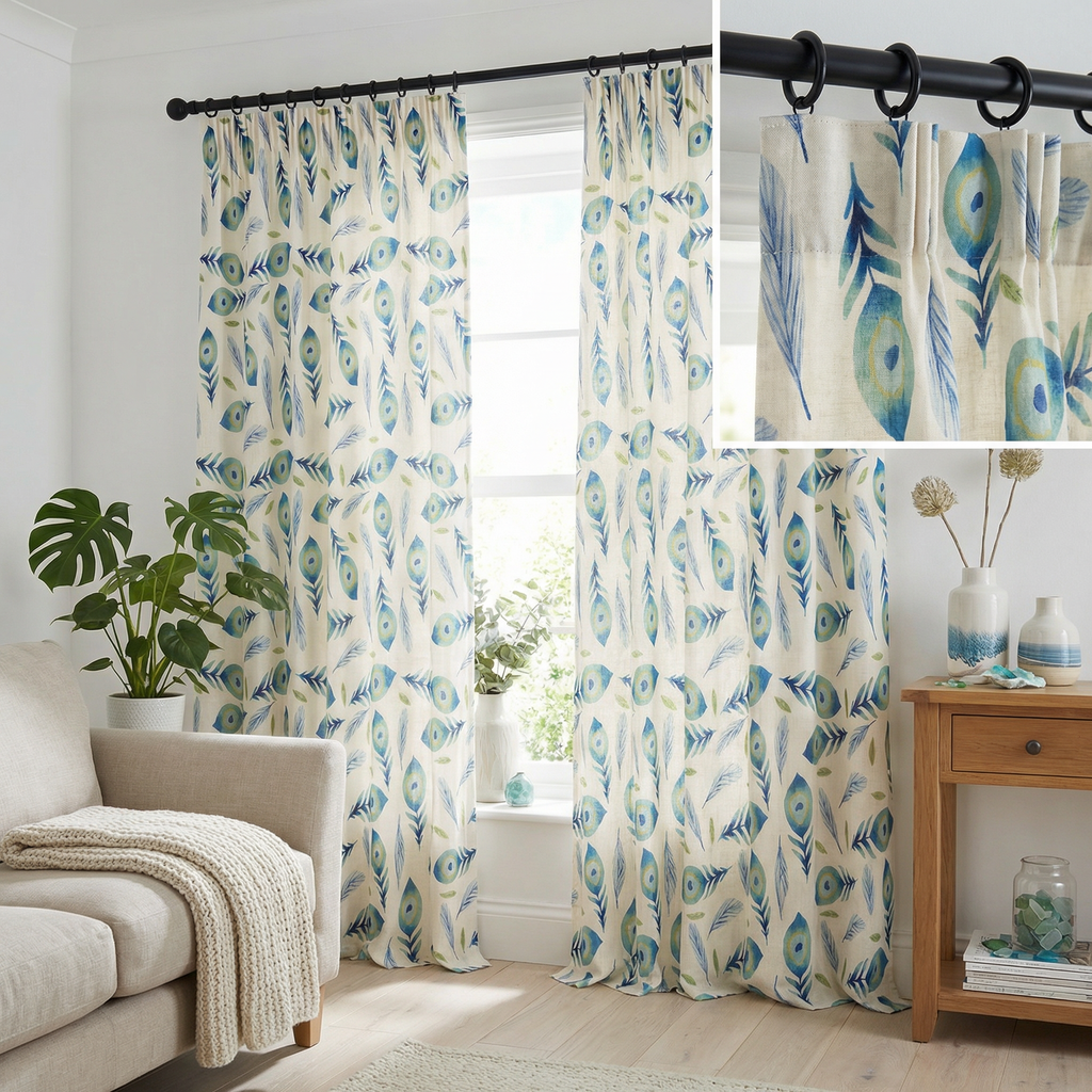 Peacock Feather Curtains