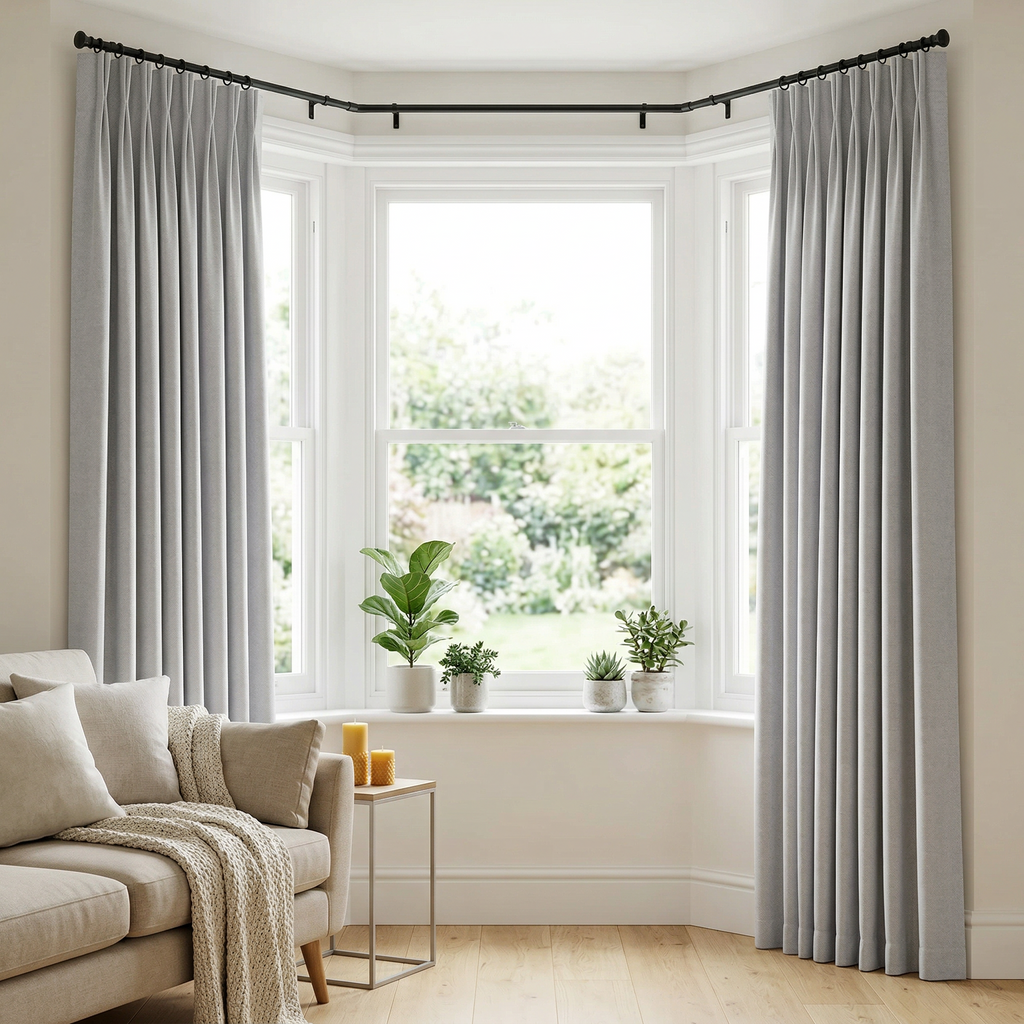 Fine Slub Weave Modern Curtains