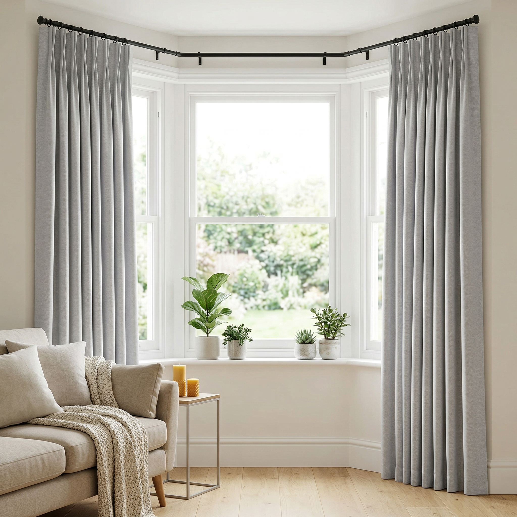 Fine Slub Weave Modern Curtains