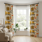 Abstract Tribal Doodle Curtains
