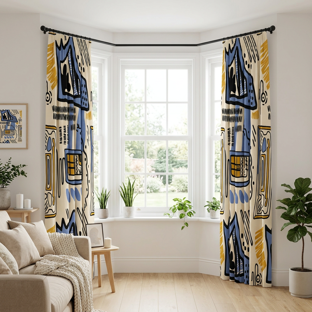 Blue Boohoos Curtains