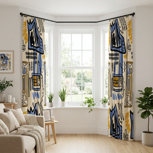 Blue Boohoos Curtains